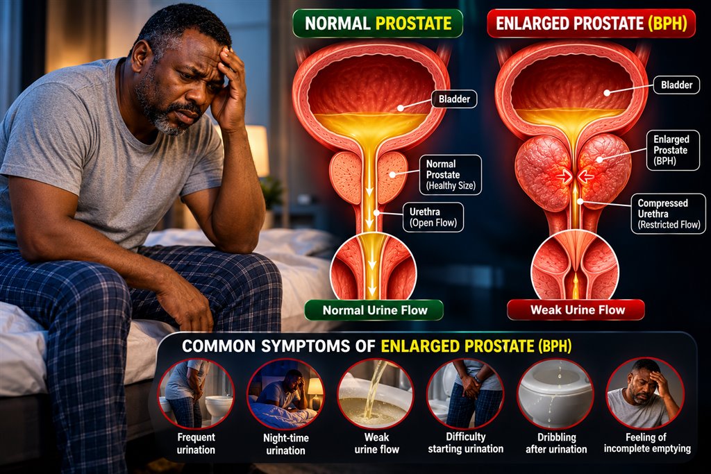 Understanding Enlarged Prostate Symptoms Infographic